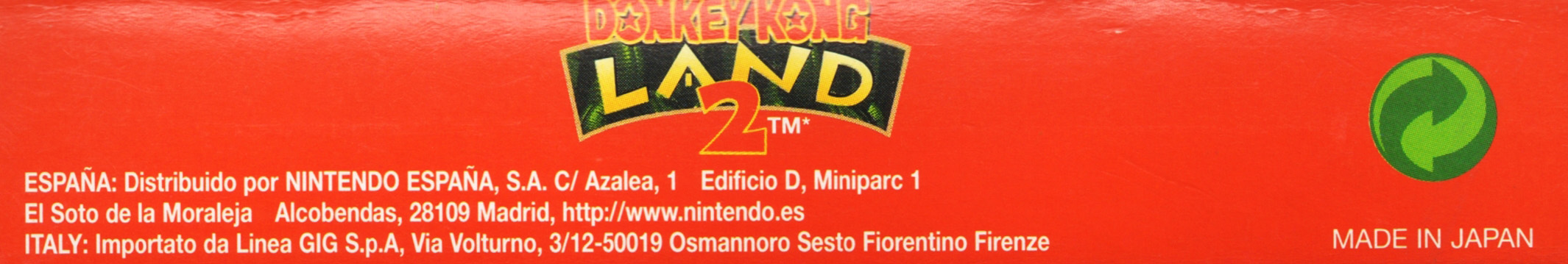 Donkey Kong Land 2 NEAI Box top