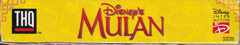 Mulan (Disney's) USA Box top