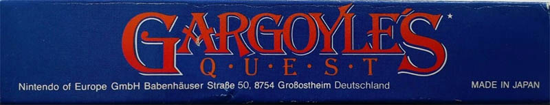 Gargoyle's Quest NOE Box top