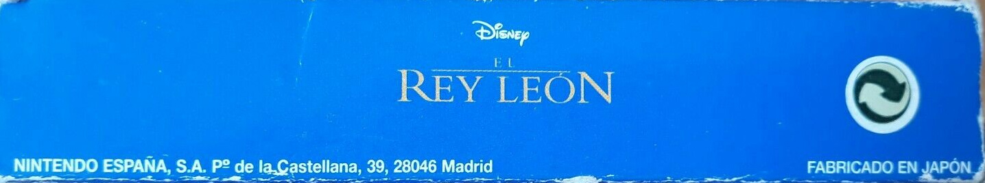 Rey Leon (Disney el)  NESP Box top