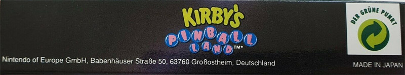 Kirby's Pinball Land NOE Box top