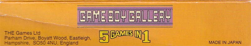 Game Boy Gallery 5 in 1 UKV Box top