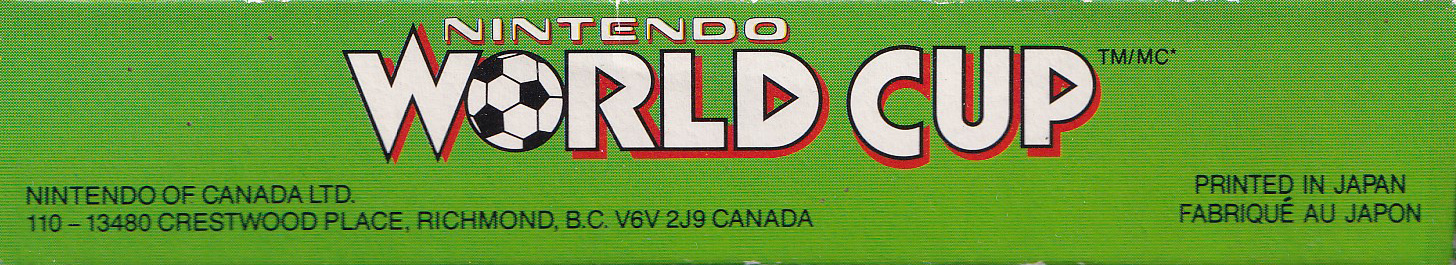 Nintendo World Cup CAN-1 Box top