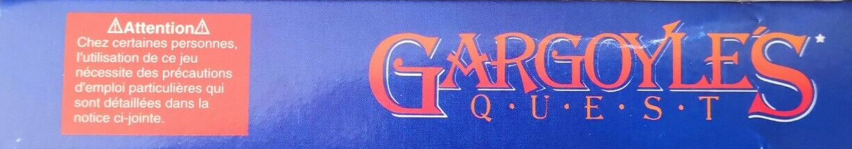 Gargoyle's Quest UKV-1 Box top