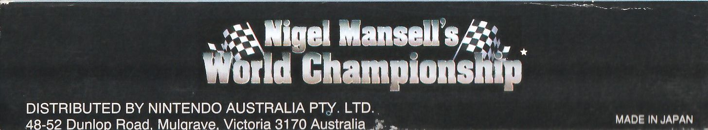 Nigel Mansell’s World Championship AUS-1 Box top