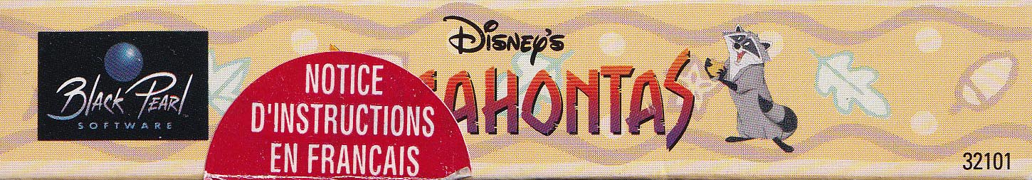 Pocahontas (Disney's) USA Box top