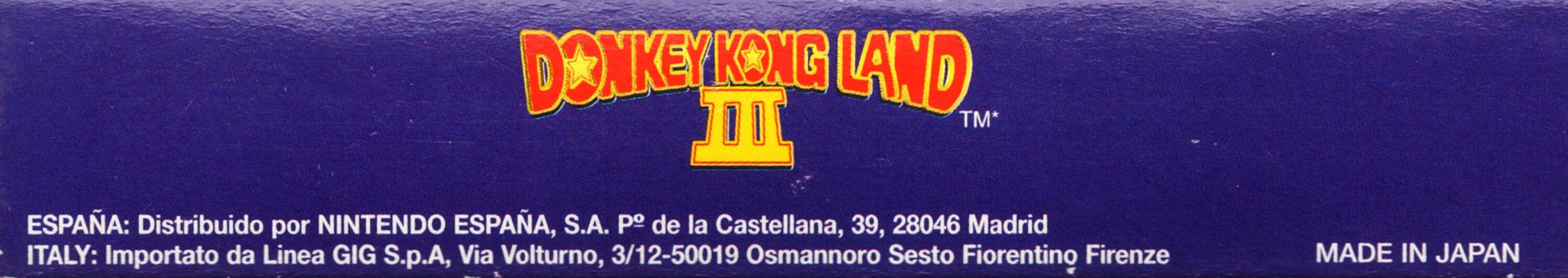 Donkey Kong Land III NEAI Box top