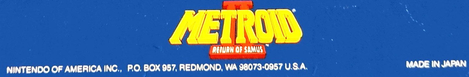 Metroid II Return of Samus USA Box top