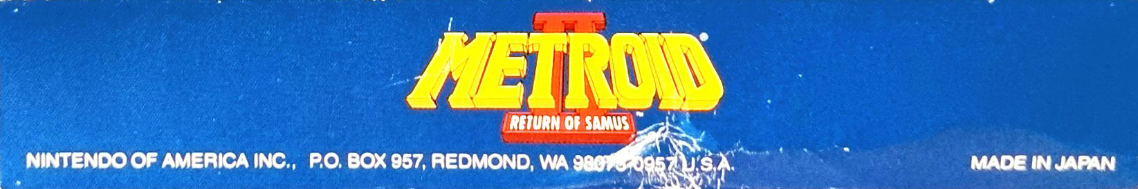 Metroid II Return of Samus USA-1 Box top