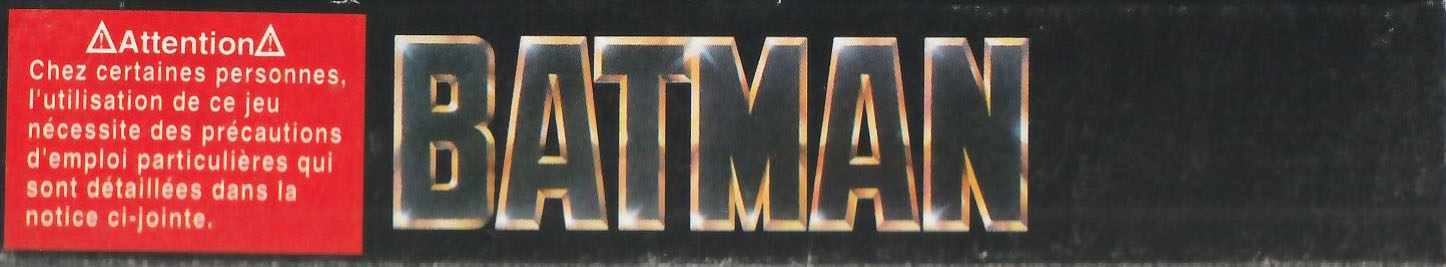 Batman the Video Game FAH-2 Box top