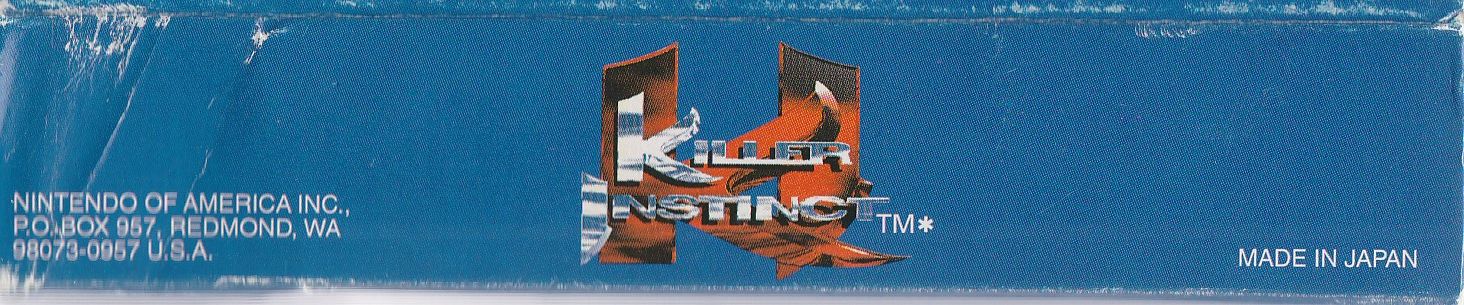 Killer Instinct USA Box top