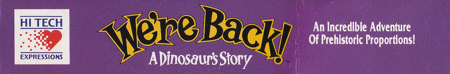 We're Back!: a Dinosaurs Story USA Box top