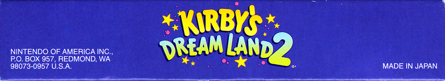 Kirby's Dream Land 2 USA Box top