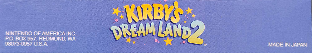 Kirby's Dream Land 2 USA Box top