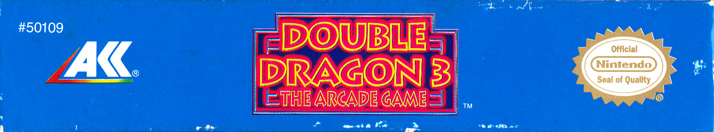 Double Dragon 3 the Arcade Game USA Box top