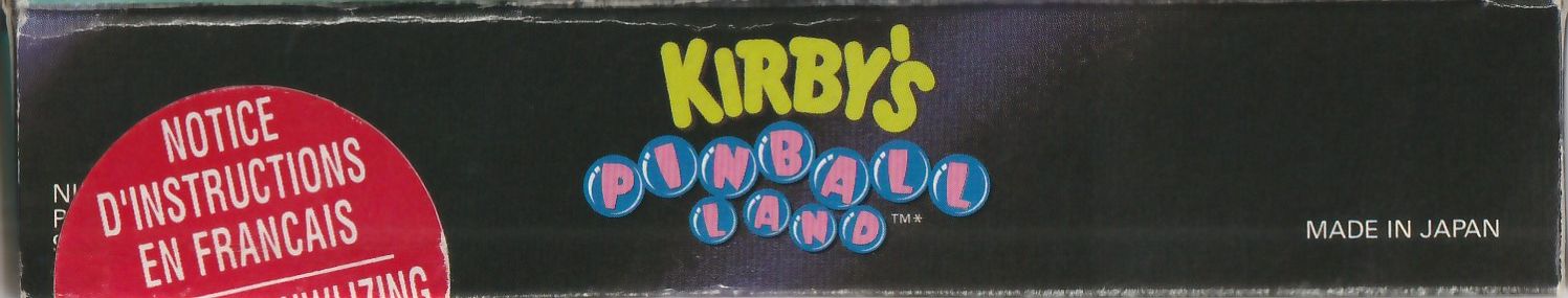 Kirby's Pinball Land USA-1 Box top