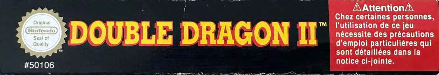 Double Dragon II FAH-1 Box top