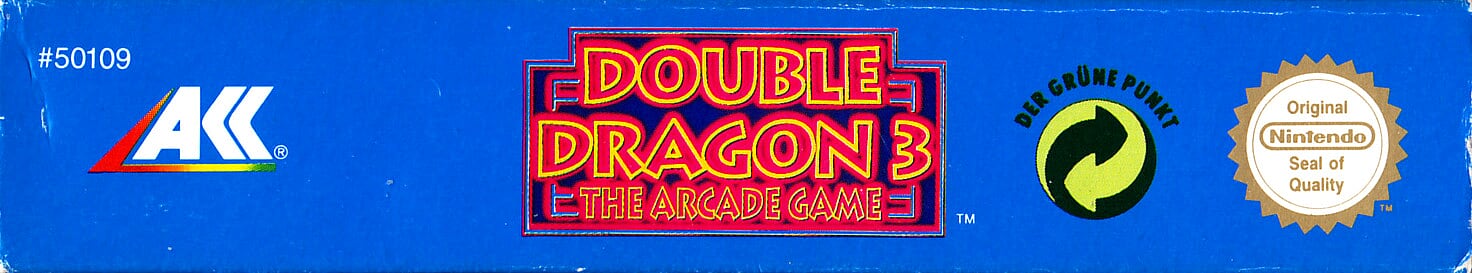 Double Dragon 3 the Arcade Game NOE-1 Box top