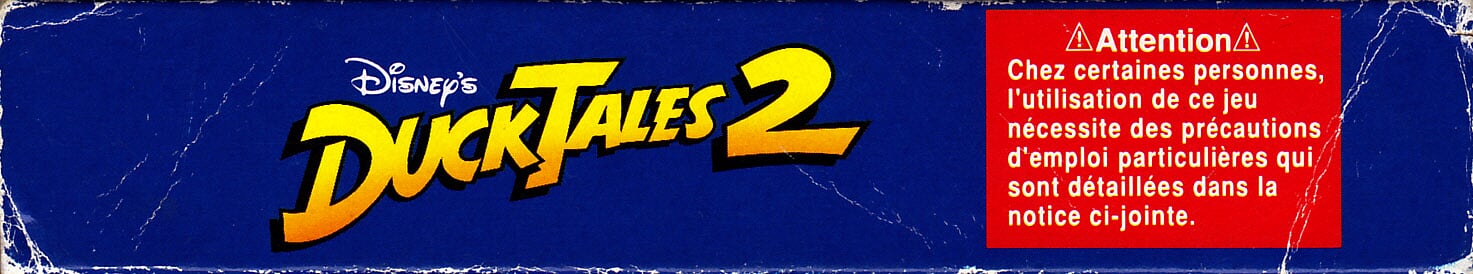 Duck Tales 2 (Disney's) FAH Box top