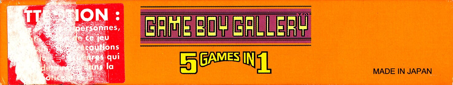 Game Boy Gallery 5 in 1 GPS Box top