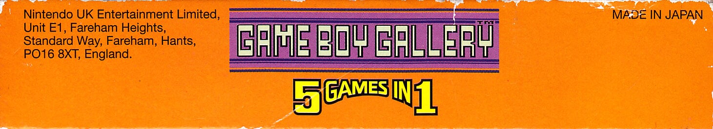 Game Boy Gallery 5 in 1 UKV Box top