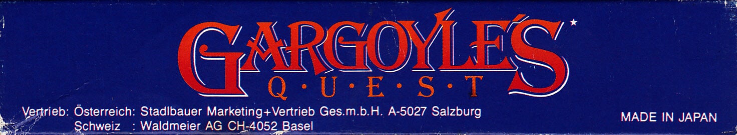 Gargoyle's Quest FRG Box top